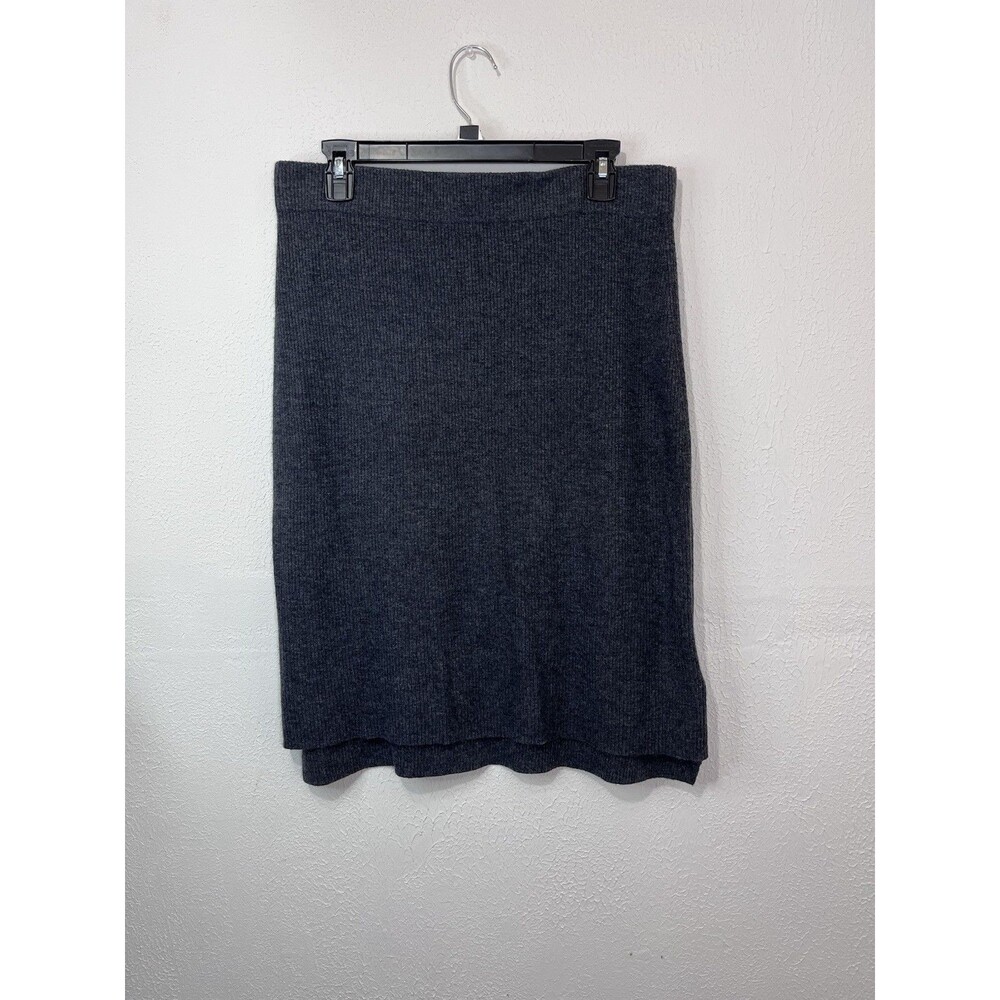 Madewell Midi Skirt Wool Blend Size Large Gray